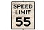 Sign Road Speed 55